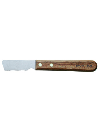 SHOW TECH тримминговочный нож 3240 с деревянной ручкой для жесткой шерсти фото в интернет-магазине SHOP-GROOM.ru