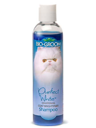Bio-Groom Purrfect White Shampoo кондиционирующий шампунь для кошек белого и светлых окрасов 237 мл фото в интернет-магазине SHOP-GROOM.ru